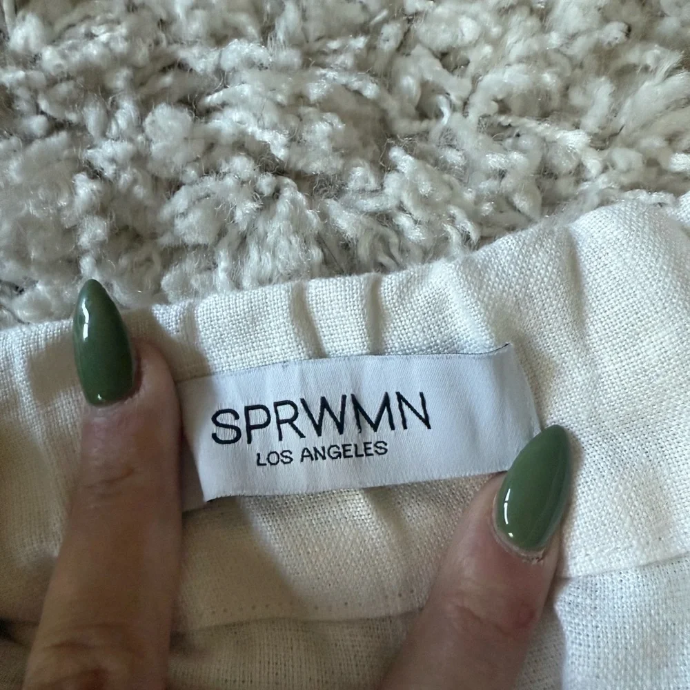 SPRWMN White Linen Shorts - Picture 3 of 5